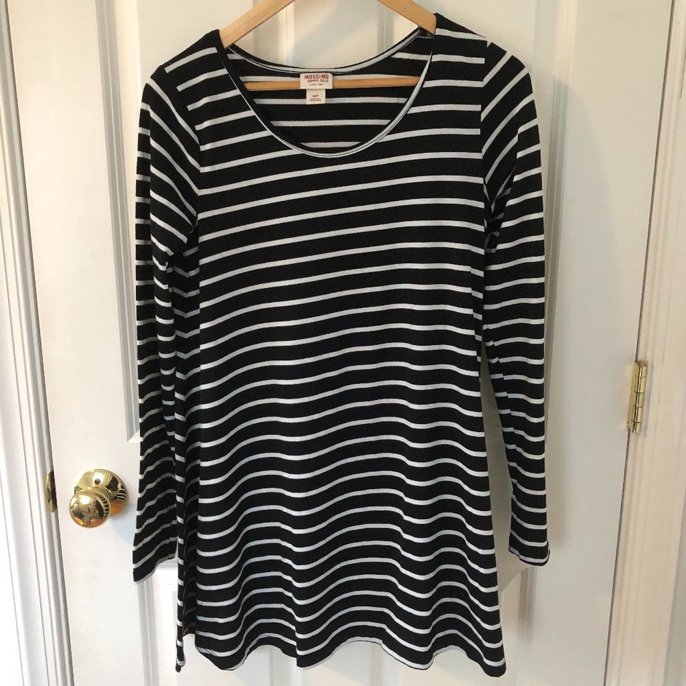 Target women's striped long sleeve dress- size S